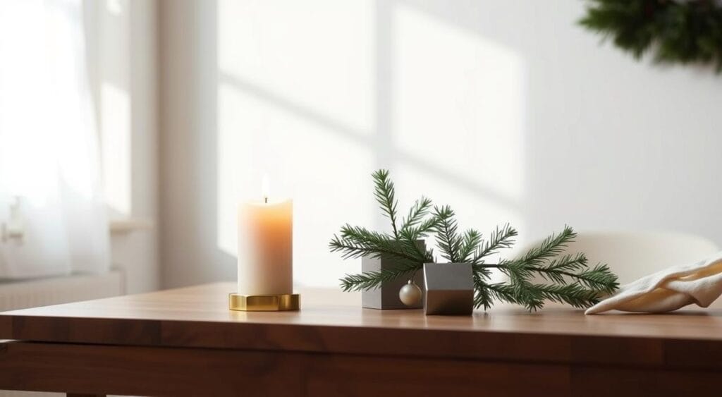 minimalist holiday decorating
