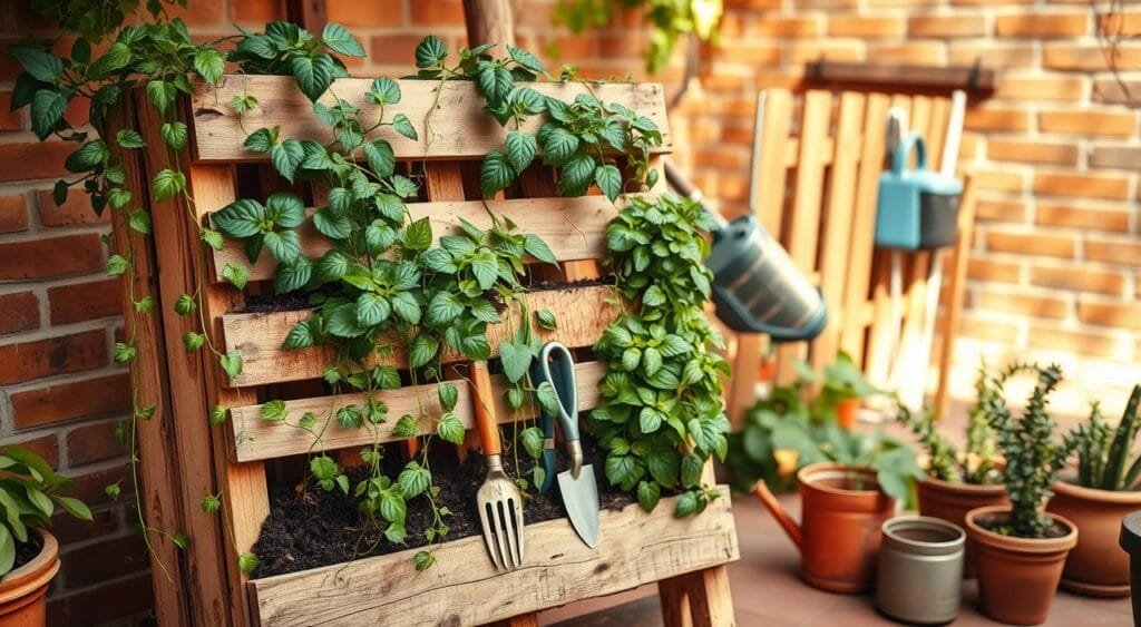 DIY pallet garden preparation