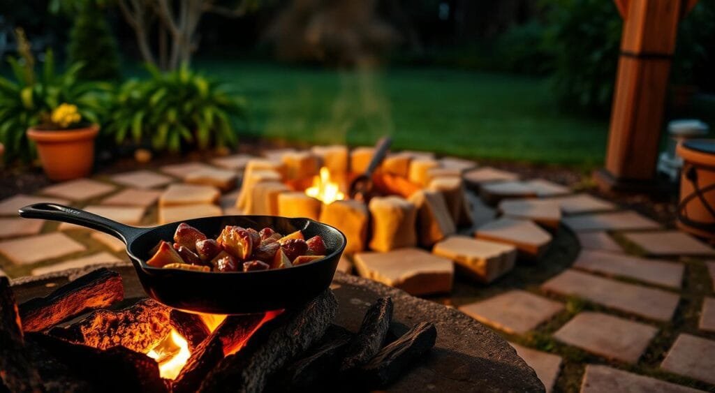 cooking over garden fire pit