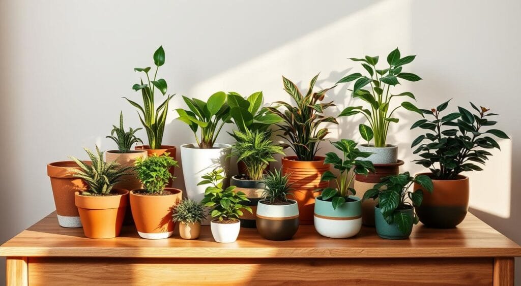 indoor plant pots arrangement